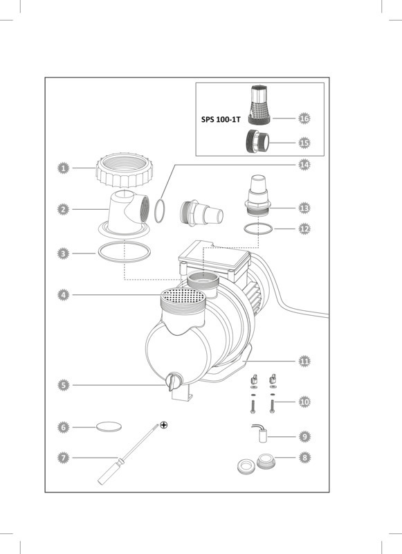 Steinbach 040917 SPS 100-1T Pompe de Filtration Auto-amorçante avec minuteur 